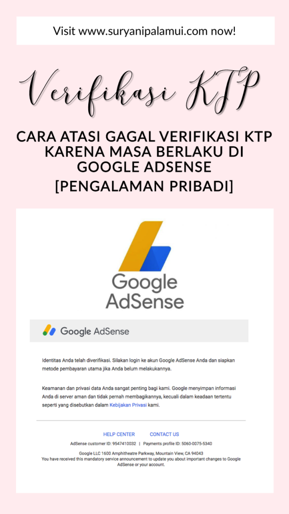 Cara Atasi Gagal Verifikasi KTP di Google AdSense